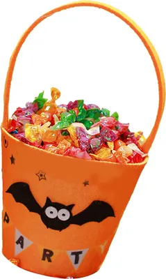 Obrázok produktu pre Halloween Candy Bag Netkané textílie Multi účel štýlové ručné Candy vedro pre deti darček Halloween dodávky Bat vzor