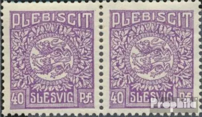 Produktbild von Briefmarken Schleswig (Abstimmung) 1920 Mi 9II, V in SLESVIG verstümmelt postfrisch Wappen