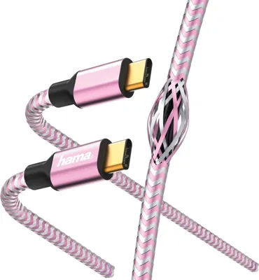 Produktbild von Hama Reflective, 1,5 m, USB C, USB C, USB 2.0, Violett