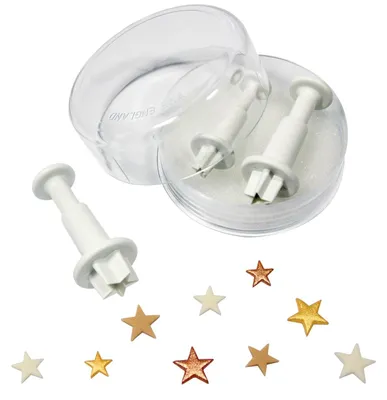 Sterausstecher-Set, 3-teilig, Kunststoff, Weiß, 2x2x5 cm