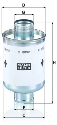 Zdjęcie produktu dla Filtr oleju MANN-FILTER W 8032