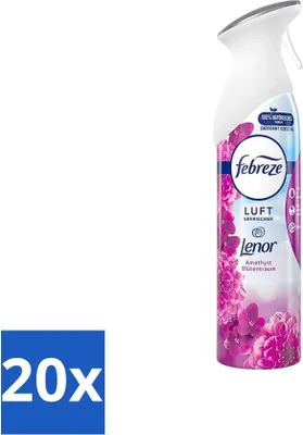 Produktbild von Febreze Amethyst Raumspray – Frischer Blumenduft – 300 ml - Vorteilspack - 20 Stücke