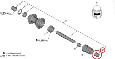 Produktbild von SHIMANO Enkappe für FH-TC500-HL rechts - Ersatz-Endkappe für Hinterradnabe