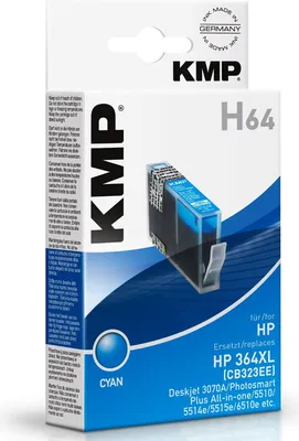 Produktbild von KMP H64 Cyan (364XLC) Tinte Nachbau
