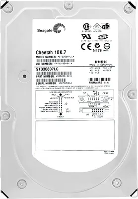 Produktbild von Seagate 36GB HDD Cheetah, SCSI, 36 GB, 8,89 cm (3.5"), 6,78W, 5, 12V, 1,56A