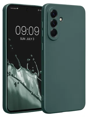 Produktbild von kwmobile Handyhülle für Samsung Galaxy A56 5G Hülle - weiche Silikon Case metallisch schimmernd - Schutzhülle Cover - Metallic Petrol