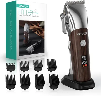 Produktbild von Haarschneider für Herren Wiederaufladbar Haar & Barttrimmer Set mit LED Anzeige, Wasserdicht, 8 Aufsteckkämme, Präzisionstrimmer für Friseur & Zuhause