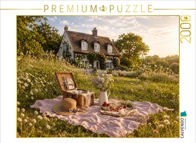 Produktbild von CALVENDO Puzzle Sommerpicknick auf der Wiese | 2000 Teile Lege-Größe 90x67cm Foto-Puzzle für glückliche Stunden