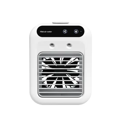 Imagen del producto de Ventiladores de escritorio multifuncionales, mini ventilador de agua USB, humidificador, color blanco