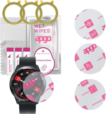 Produktbild von apgo 3 Stück Schutzglas, klar, kompatibel mit Colmi M40 Smartwatch, Hybrid 8H, Ersatz für Hartglas, Displayschutzglas, Bildschirmschutz, Displayschutz, kratzfest