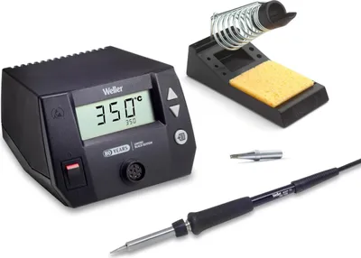 Produktbild von Weller WE 1010 70W/230V Digitale Lötstation, Limitierte Schwarze Edition zum 80. Jubiläum inkl. Geschenk-Lötspitze