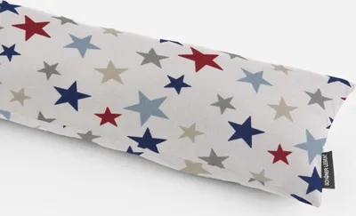 Produktbild von SCHÖNER LEBEN. Zugluftstopper Sterne creme blau rot grau div. Größen Auswahl 130cm Länge