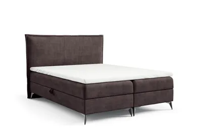 Produktbild von Boxspringbett  180 cm x 200 cm  K16 SLIM mit Bettkasten, Samt Element 13, Bonellfederkern H3, Massivholz, gepolstertes Kopfteil,     LieferungWohnung