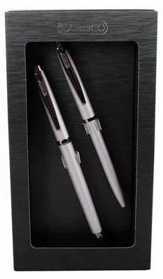 Produktbild von Cresco Füllfederhalter und Kugelschreiber Set Metall Etui Geschenk
