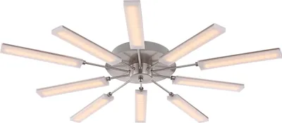 Produktbild von Globo Deckenleuchte Dl Nickel Matt, 10Xled 67066-10D