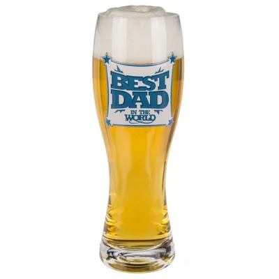 Produktbild von Vatertag Best Dad Bierglas Weizen Weißbier 750ml Geburt JGA Bier Party