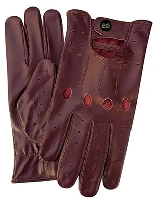 Produktbild von Lederhandschuhe für Herren, ungefüttert, im Vintage- und Retro-Stil, aus weichem Rindsleder, mit 4 Löchern für die Gelenke