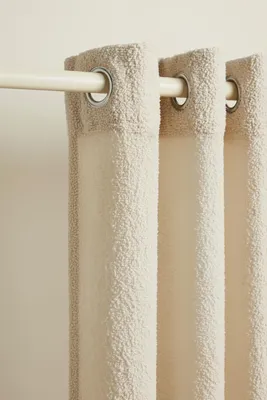 Produktbild von Vorhang DREAMY Bouclé Beige 140x250 cm, Ösen, Halbverdunkelnd, 280 g/m²