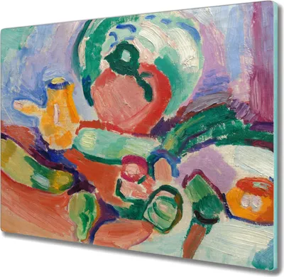 Produktbild von Coloray Hackbrett Herdabdeckplatte 60x52 cm Küchenbrett Kochplattenabdeckung Schneidebrett - Stilleben mit Gemüse