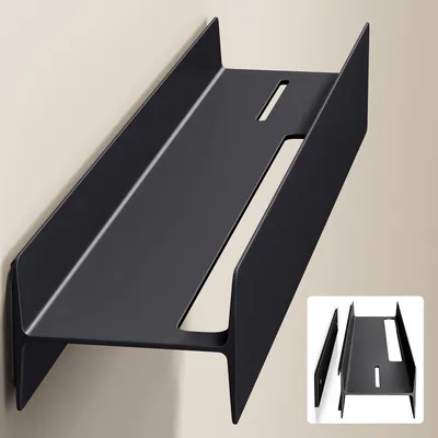 Produktbild von Mai & Mai Duschablage zum Bohren oder Kleben Duschregal Badablage 60cm Badezimmerablage zur Wandmontage Badezimmer Organizer Matt schwarz Reglo-03