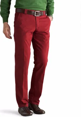 Produktbild von Meyer Baumwollhose Roma rot einfarbig Baumwolle
