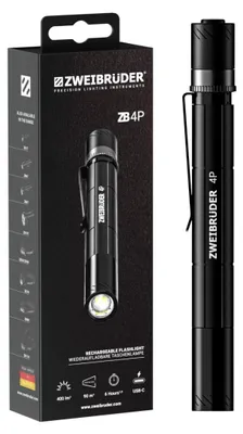 Image de Lampe stylo LED rechargeable Zweibrüder ZB4P, 400 lumens, USB-C