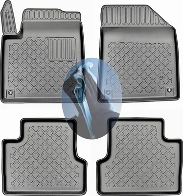 Produktbild von Z519780 TPE-Gummifußmatten kompatibel mit  Jeep Cherokee Longitude 5 KL Facelift Steilheck Geländewagen SUV 5-türer 2018-2021