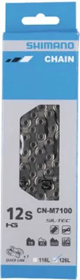 Produktbild von SHIMANO CN-M7100 SLX Schaltungskette, 126 Glieder, 12-fach, Quick Link, silber