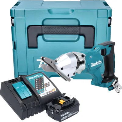 Zdjęcie produktu dla Makita DJS 800 RF1J akumulatorowe nożyce do cięcia cementu 18 V bezszczotkowe + 1x akumulator 3,0 Ah + ładowarka + Makpac
