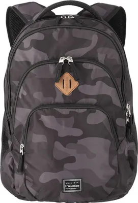 Produktbild von travelite Freizeitrucksack Rucksack mit Laptopfach Basic Melange Backpack 22L Camouflage grau