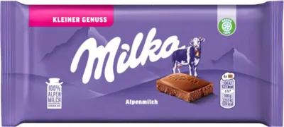 Zdjęcie produktu dla Milka mała czekolada mleczna alpejska opakowanie 45g