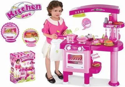 Obrázek produktu pro Hračka G21 Dětská kuchyňka velká s příslušenstvím růžová
