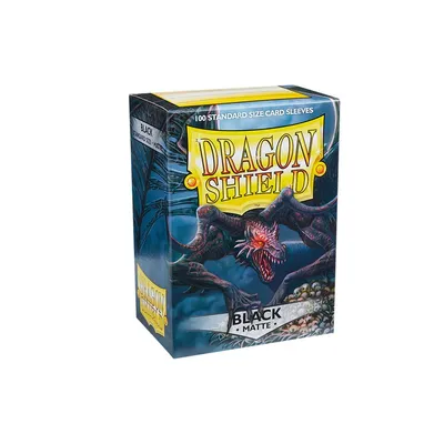 Produktbild von Dragon Shield Standard Sleeves - Matte Black (100 Sleeves)