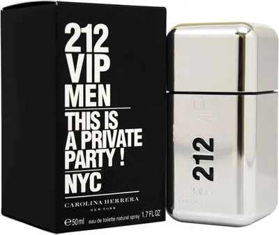 Obrázok produktu pre Carolina Herrera 212 VIP 50ml, Muži, 50 ml, Black pepper,Lime,Mint, Zázvor, Ginger, Jantár, Tonka