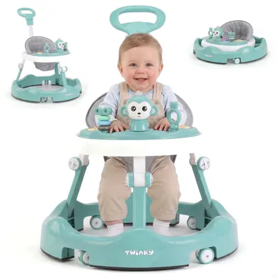 Image de Trotteur Twinky® vert menthe | Trotteur avec ensemble de jeux et accessoires pour un apprentissage ludique et en toute sécurité | avec tapis de sol et poignée