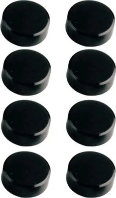 Produktbild von MAUL Magnet MAULpro rund 8 Stück 0,17 kg Kunststoff Ferrit bruchsicher erodiert lackiert Ø 1.5 x 0.75 cm schwarz