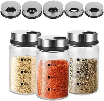 Obrázek produktu pro Malá skleněná nádoba 150 ml, vzduchotěsná, 6 x 9,5 cm, borosilikátové sklo, kuchyně, grilování