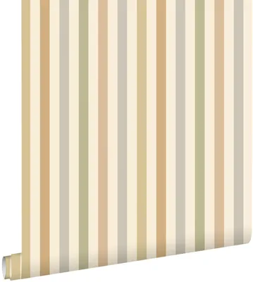 Produktbild von ESTAhome Tapete Streifen Grün, Terrakotta und Braun 50 x 900 cm