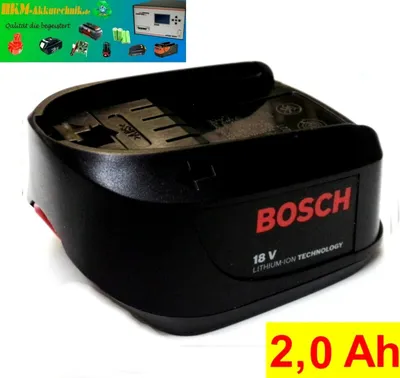 Produktbild von Bosch Akku 18 V Li   PSR.. 2,0Ah  - 2000 mAh (Neubestückt)