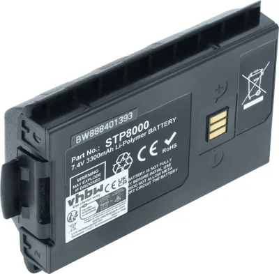Produktbild von vhbw Akku kompatibel mit Sepura STP920, STP9200, STP9080, STP9100, STP9038, STP9040, STP9035 Funkgerät, Walkie Talkie (3300 mAh, 7,4 V, Li-Ion)