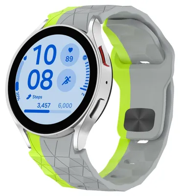 Obrázek produktu pro Pro Samsung Galaxy Watch FE / 6 / 5 / 4 40mm Silikonový fotbalový design Náhradní pásek na ruku šedý / zelený