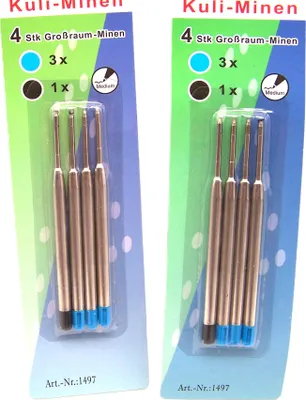 Produktbild von Großraummine Parker - System, 6 x blau 2 x schwarz Stärke medium