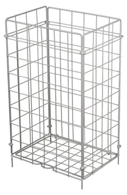 Produktbild von 1x Gitterabfallkorb Papierkorb aus Metall faltbar 50l hygienisch 34x26,5x56cm weiß