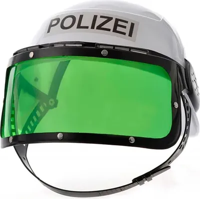 Polizeihelm mit Visier KW 58 cm Kostüm-Zubehör für Kinder Berufe Polizei Polizist Fasching Karneval Mottoparty Kindergeburtstag Rollenspiel