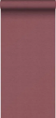 Zdjęcie produktu dla Sanders & Sanders Tapeta lniana tekstura bordowo-czerwonym 53 cm x 10 m