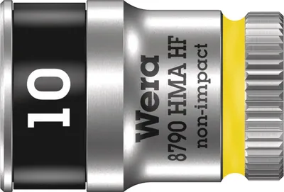 Obrázok produktu pre Wera 05003725001, Pätica, 1/4", Metrický, 1 hlava/hlavy, 10 mm, Chrómovo-vanádová oceľ