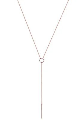 Produktbild von Elli Halskette Y-Kette Geo Trend Minimal 925 Sterling Silber Rosegold