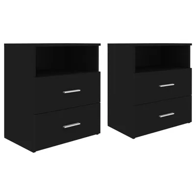 Produktbild von Nachttische 2 Stk. Schwarz 50x32x60 cm