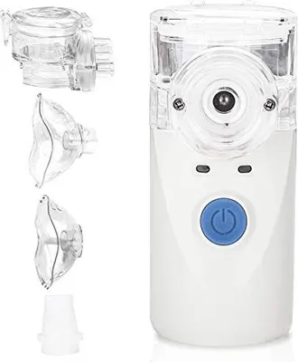 Produktbild von karpal Inhalator Vernebler Set Tragbar, Inhalationsgeraet mit Mundstueck und Maske, Wiederverwendbar, Geraeuscharmer, fuer Kinder und Erwachsene, Atemwegserkrankungen