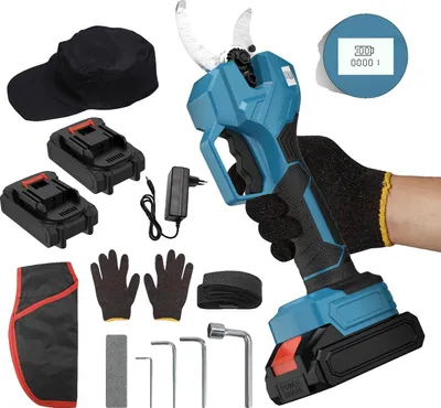 Produktbild von Gartenschneider, Hochkohlenstoffstahlklinge, Langlebiger Akku, 2 Batterien, EU